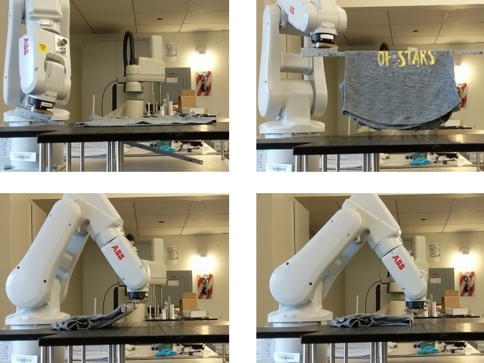 Robotic laundry folding